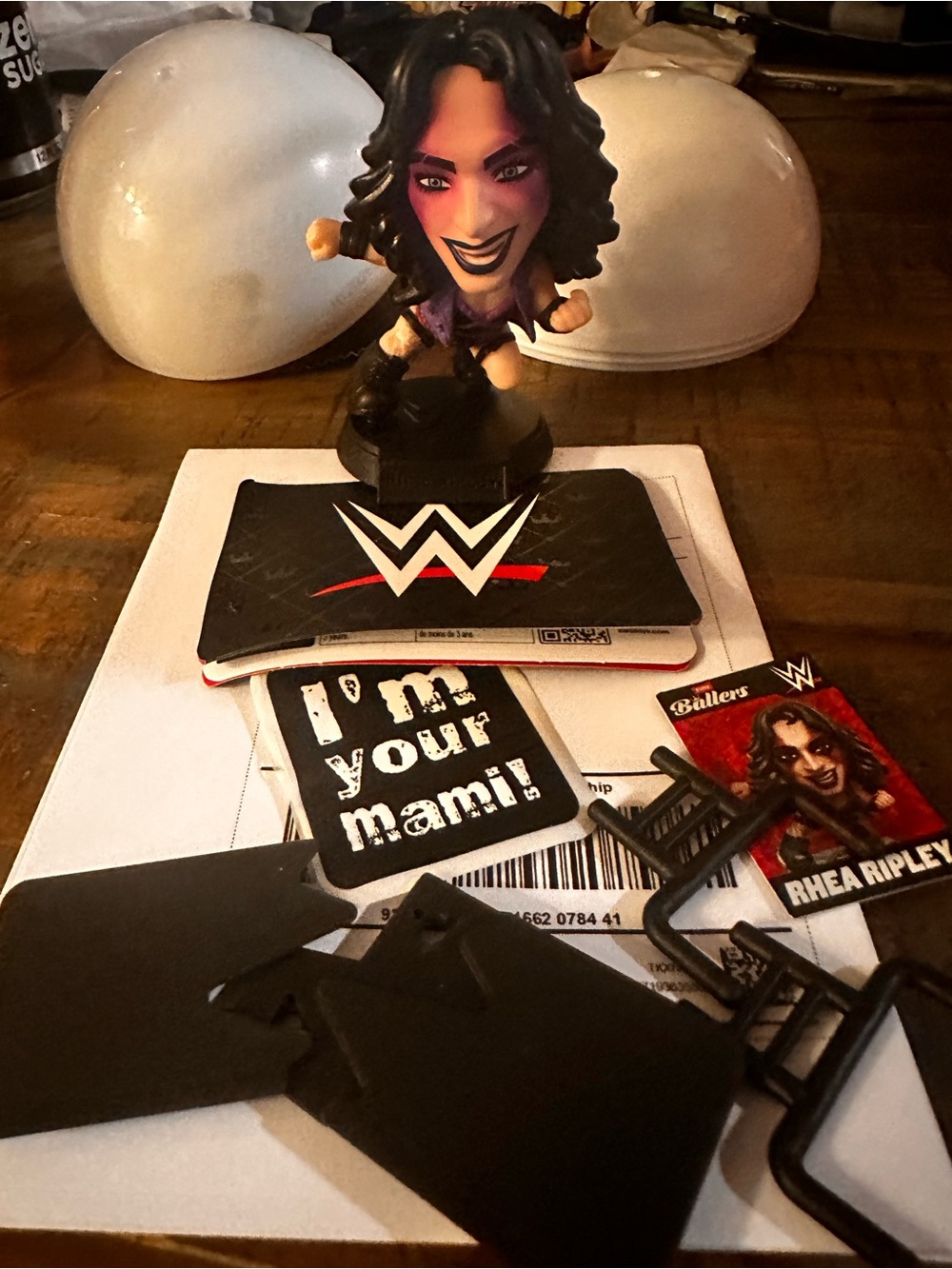Rare Rhea Ripley with Table accessory. WWE ballers figure